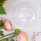 Dart 626TS PET Plastic Straw-Slotted Non-Vented Lid for 12- 24 Ounce Cold Cups -  Clear, 1000 Count